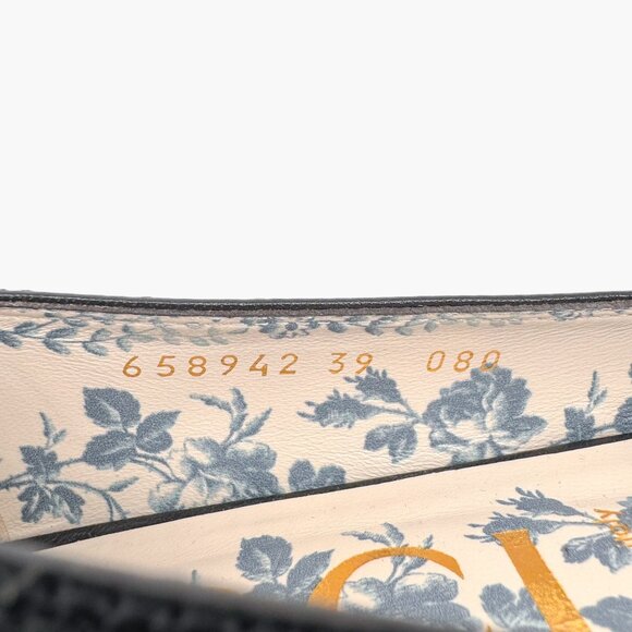 Gucci Hills GG Interlock Black Leather Cap Toe Ballet Flats Shoes Size 39 US 9 - Picture 15 of 16